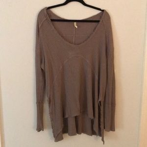 Free People thermal long sleeve sweater top